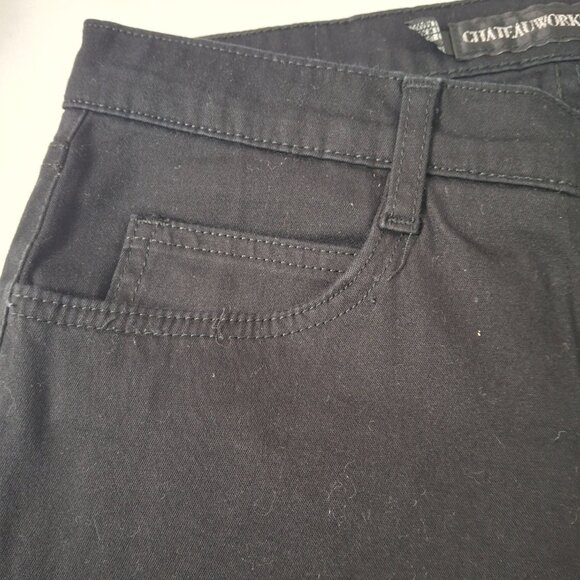 Chateauworks Flare Low Rise Womens Trousers Jeans Style Deep Black Size 34 (Size - Picture 7 of 16